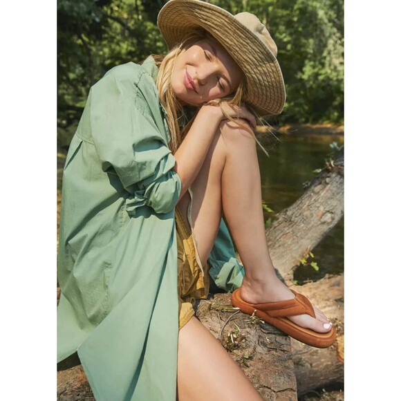 Free People Women's  Size 10 /EU 40  Wonderland L Thong Sandals Leather NIB! $98 - Picture 2 of 13